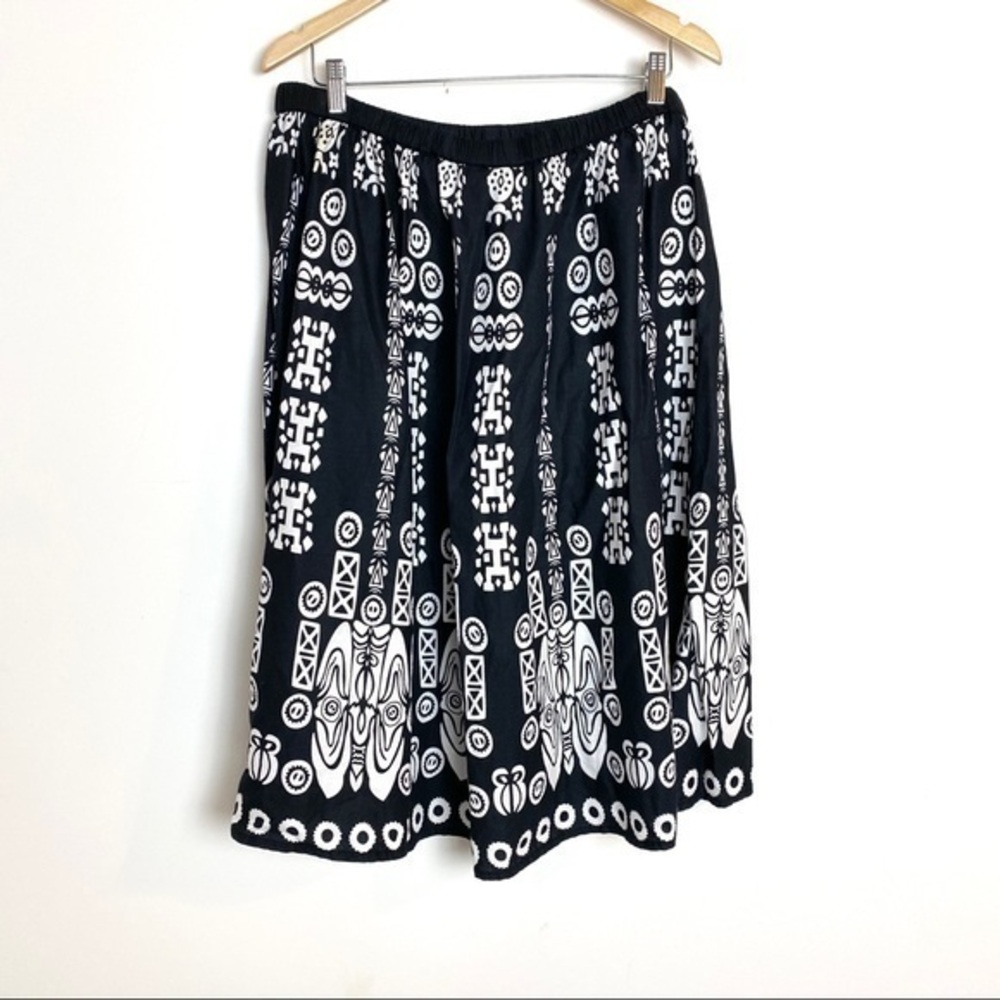 Added Dimensions x Catherines Tribal Print Black and White Skirt size 1x